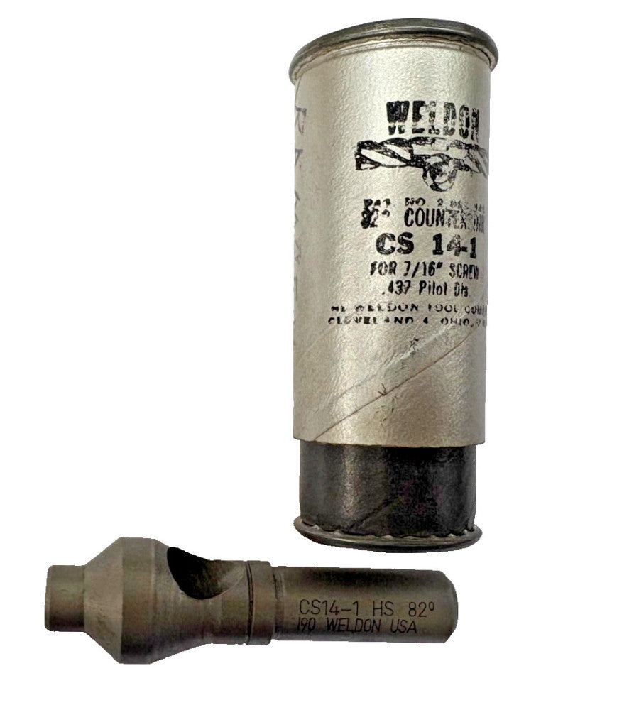 WELDON DEBURRING TOOL, CS14-1, 82 DEG, SIZE 7/16", OAL 2-3/4"