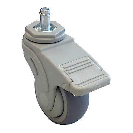 Zoro Select P17s-Rp030k-Sg1-Tb Stem Caster,165 Lb. Load Rating,Swivel