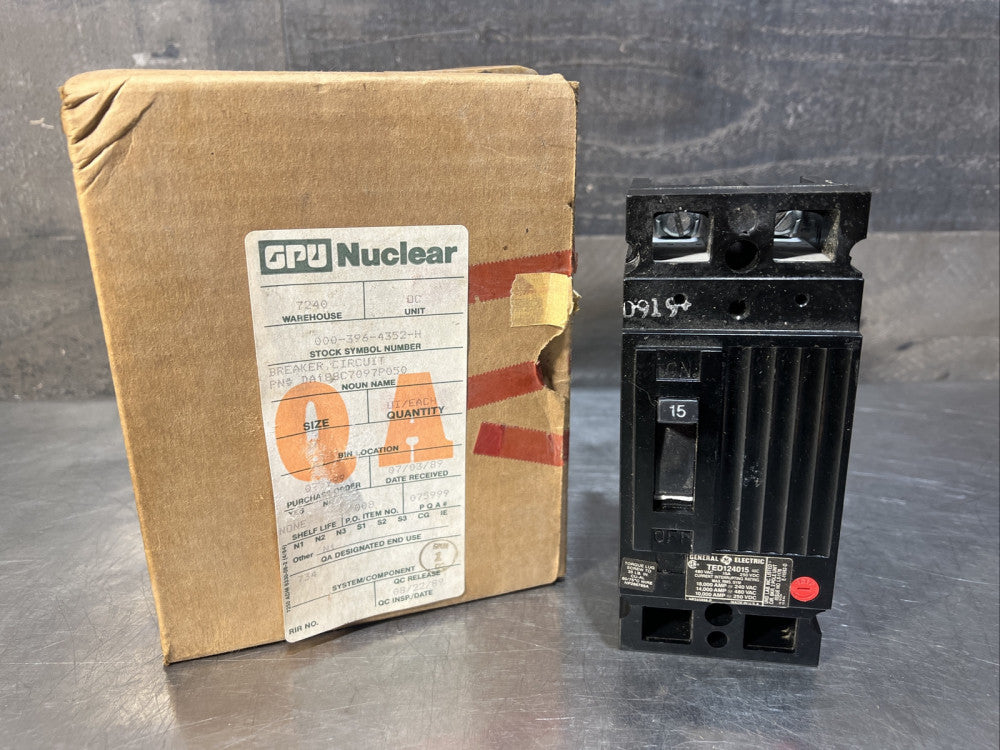 GE General Electric TED124015WL Circuit Breaker Nos Surplus