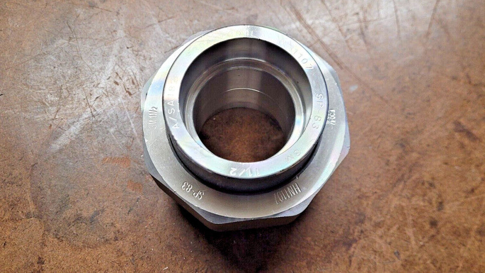 HN1107 A/SA182 F304/F304L Stainless Steel Socket Weld 1-1/2" Union SP-83 3M