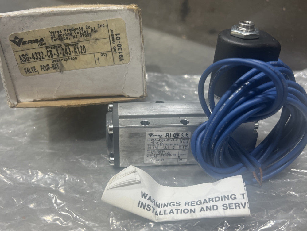 KSG-4332-CB-3-243-A120 VERSA | VALVE, 4-WAY, ALUM, Nos Surplus