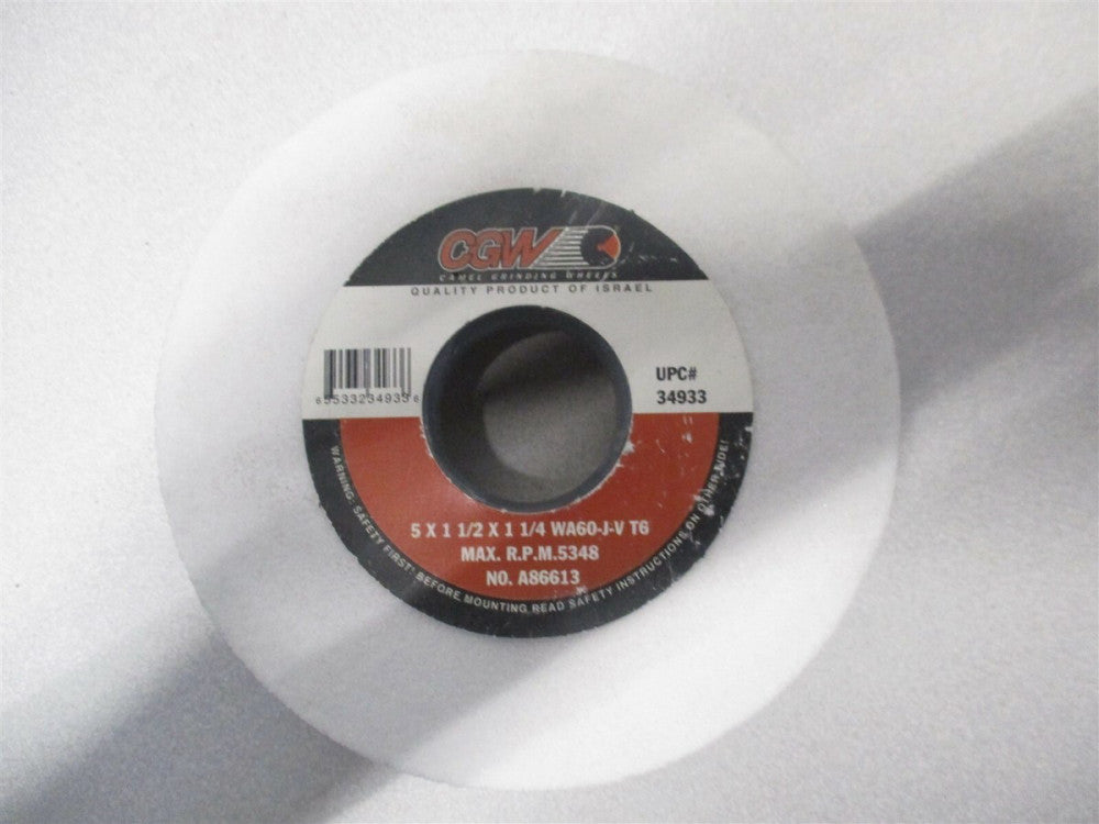 CGW (34933) 5 x 1-1/2 x 1-1/4 60 Grit 5348 RPM Aluminum Oxide Grinding Wheel