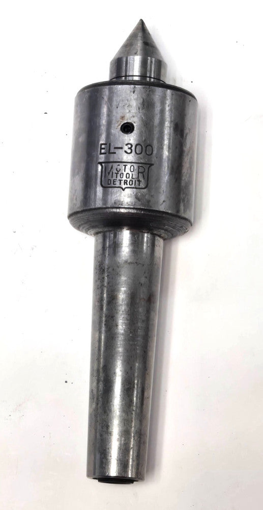 MOTOR TOOL DETROIT LIVE CENTER EL-300 6-1/2” OAL PIPE POINT MORRIS TAPER