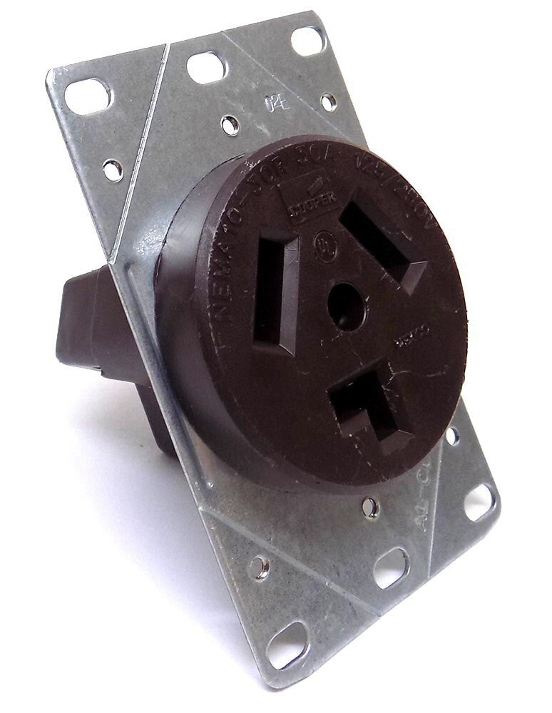 Cooper Wiring Devices 38B-BOX 30A 125/250V 3P 3W Power Receptacle  Brown (5 PACK