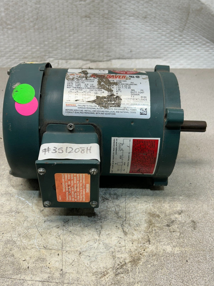 USED WATT SAVER MOTOR 102696.00 MODEL C4T17FC33A 3PH 1725/1425 RPM