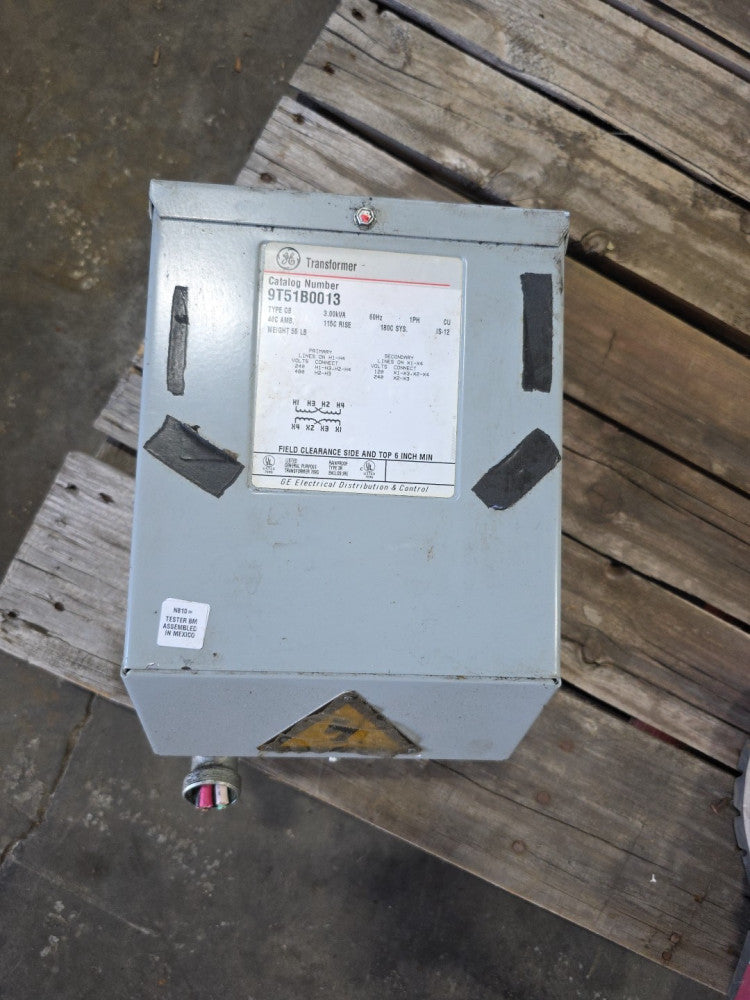 General Electric GE 3kVA GE 9T51B0013 Transformer 3 KVA 240/480 Pri 120/240 1 PH