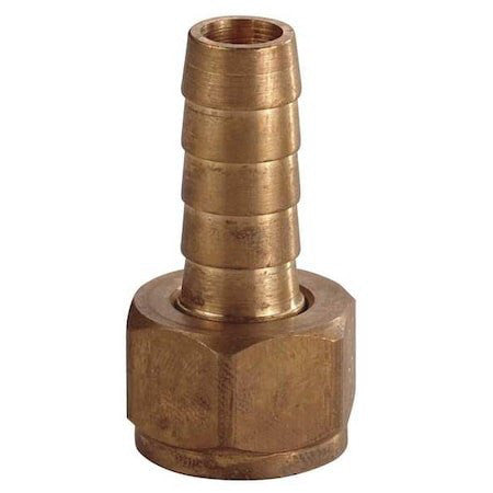 Zoro Select 6Afr9 Hose Barb,1/4 In Barb,1/4 In Fnpsm,Brass