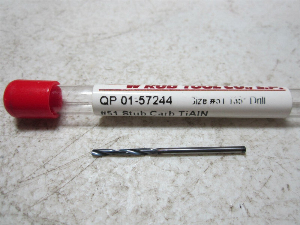 Quality Plus QP 01-57244 Size #51 135 Degree TiAIN Coated Carbide Stub Drill Bit