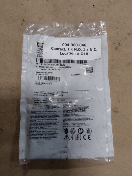 3SU1400-1AA10-3FA0 New SIEMENS Contact module 3SU14001AA103FAO