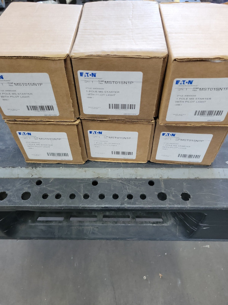 1- Eaton MST01SN1P Manual Motor Switch 1 POLE w/ PILOT LIGHT NEMA 1~ NEW IN BOX