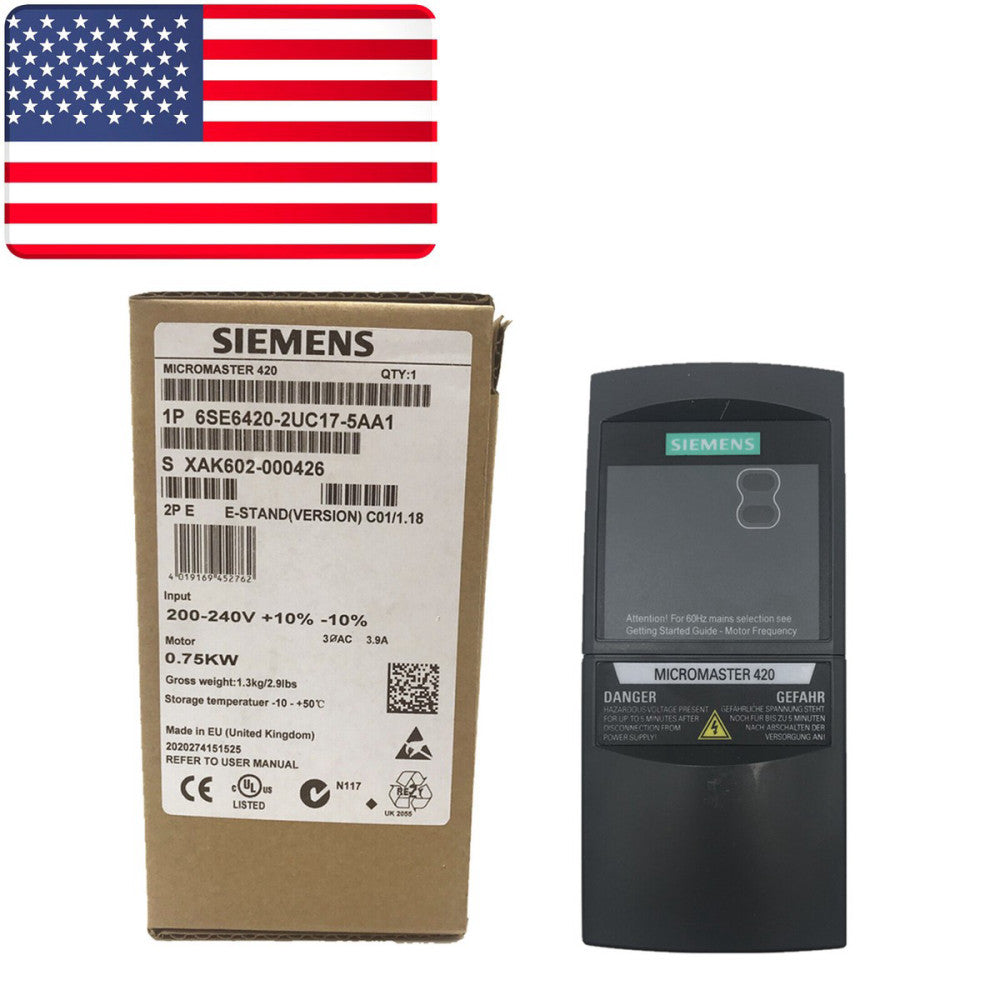 SIEMENS 6SE6420-2UC17-5AA1 MICROMASTER 420 FREQUENCY INVERTER PLC MODULE  - US