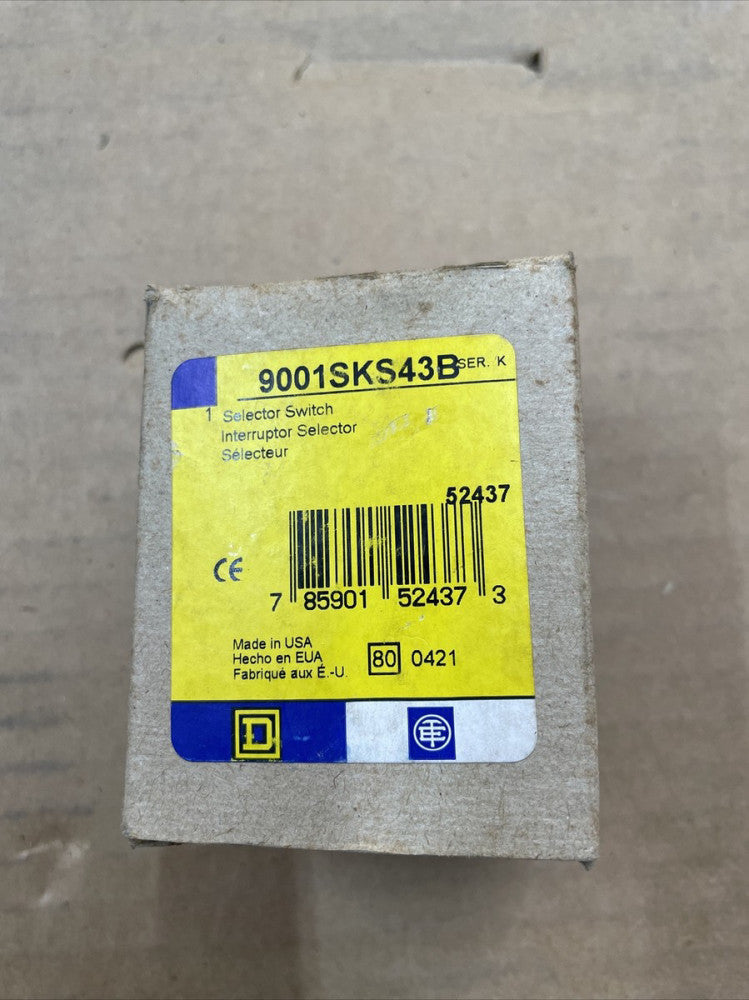 New Open Box Square D 9001-SKS43B Selector Switch