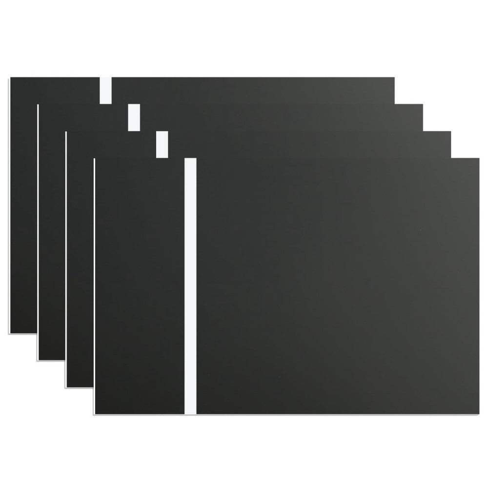 Double Color Acrylic Sheet (8" x 12", 200 * 300 mm, 4 Pieces)-Black/White