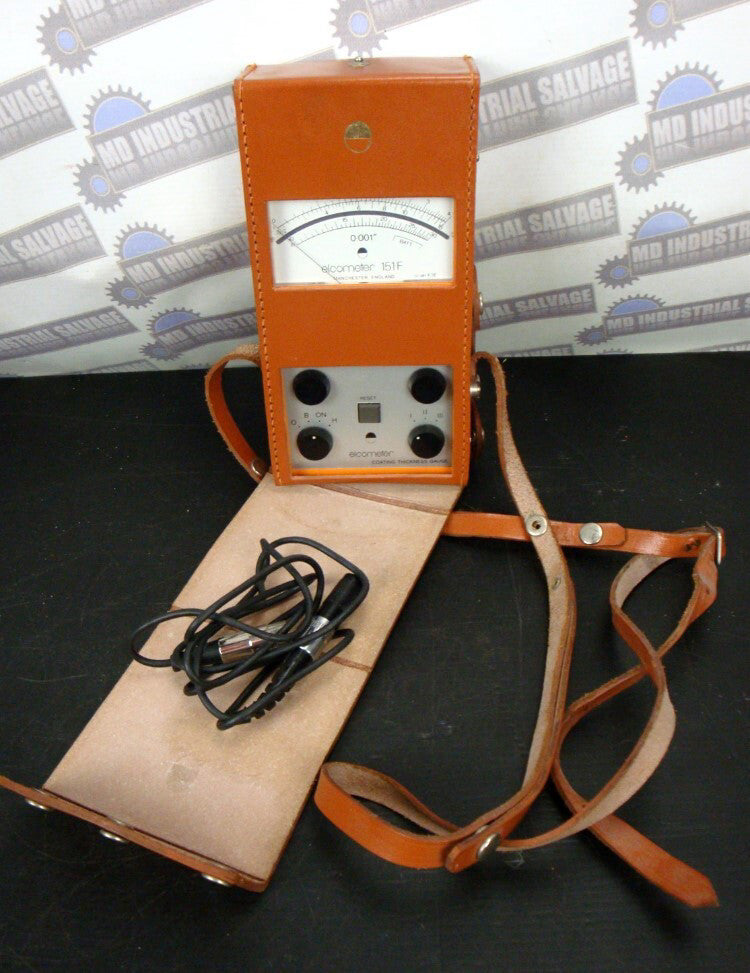 Biddle ELCOMETER PN# 151F Coating Thickness Gauge Meter WITH LEATHER CASE (NEW)