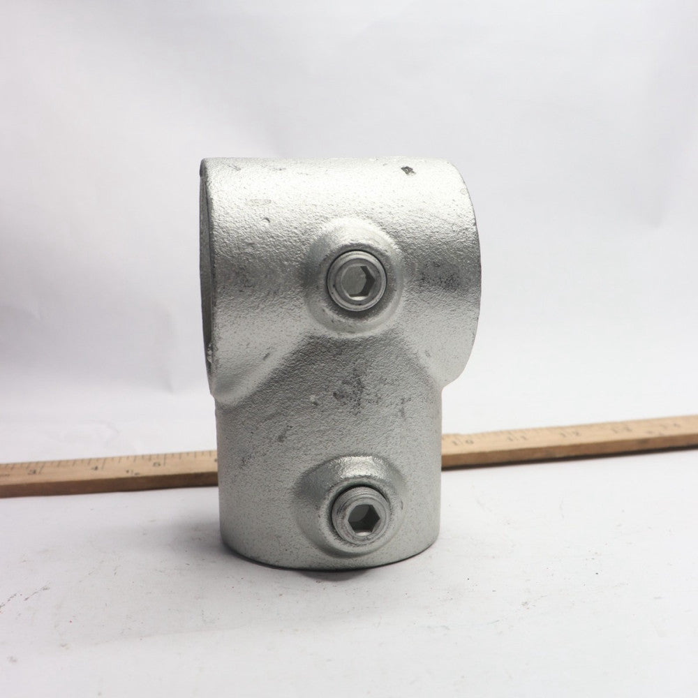 Tee Pipe Rail Fitting Malleable Iron 2-1/4"