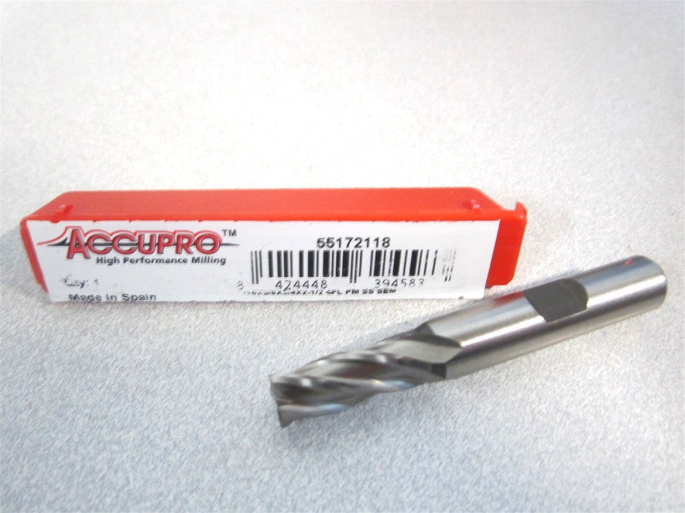 (39458) 5/16" x 3/4" x 3/8" x 2-1/2" OAL Powdered Metal 4Fl Square End Mill 