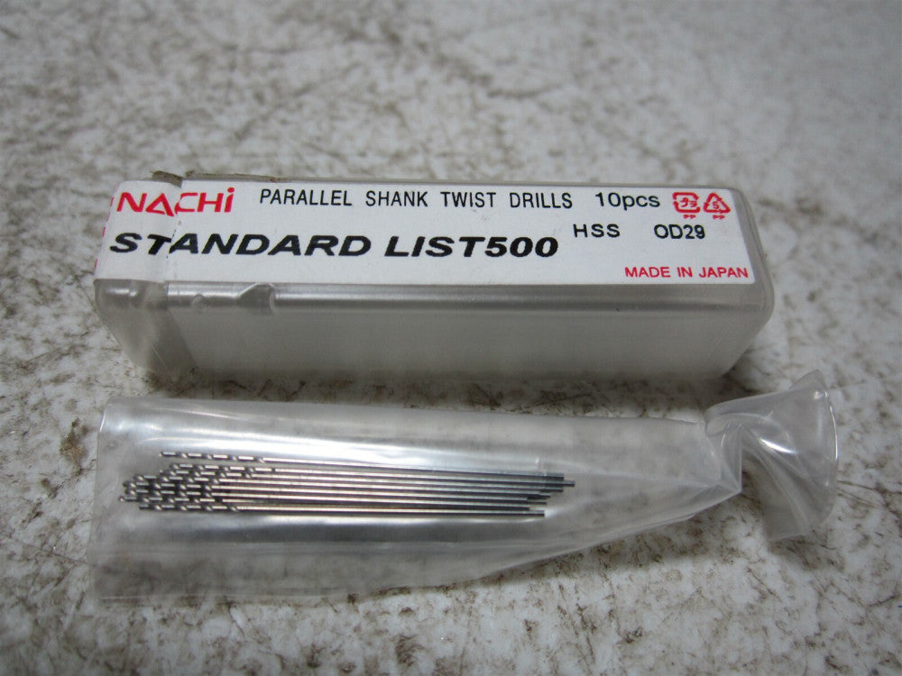 Nachi 0062389 0.45 Diam Standard List500 HSS Parallel Shank Twist Drill - Qty 10