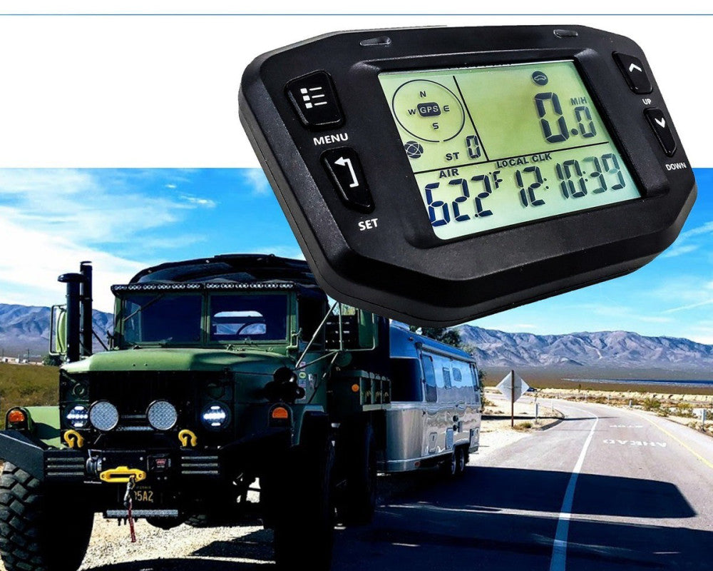 GPS Speedometer LCD Gauge Odometer Hourmeter Voltage Temperature Clock ...