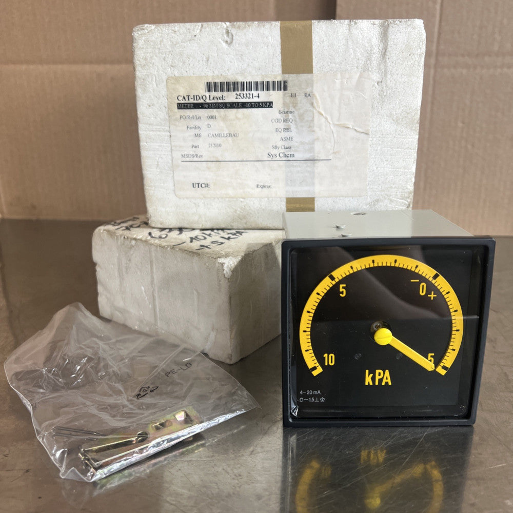 Camille Bauer 212I10 Pressure Meter -10 To 5kpa Nos Surplus