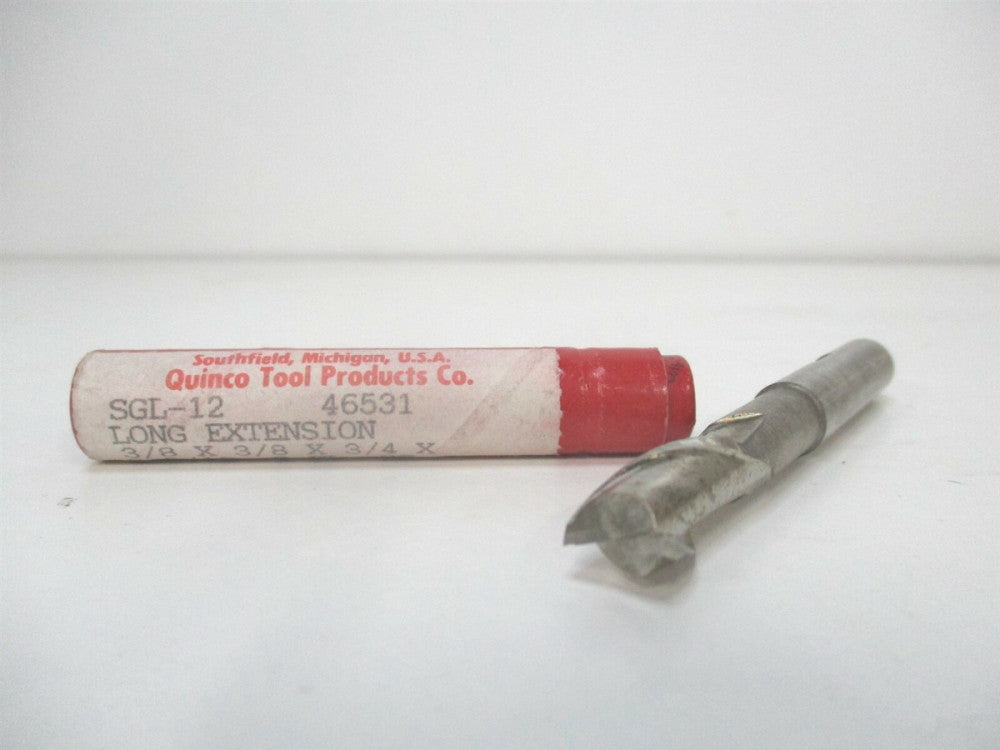 Quinco Tools (46531) 3/8" x 3/4" x 3/8" x 3-5/16" OAL HSS RH Stabber End Mill 