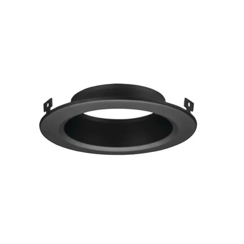 4 Pack Lithonia Lighting 4SEMB R4, 4" Smooth Matte Black Trim Recessed Light