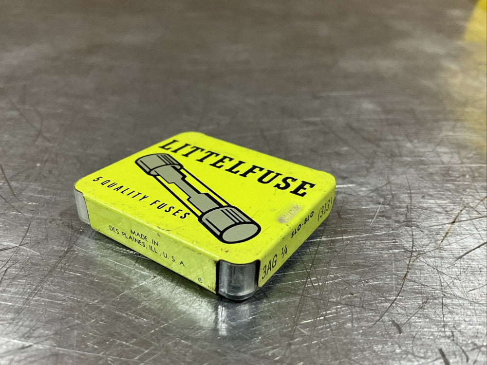 PACK OF 2 LITTELFUSE 3AG 1/4 SLO-BLO (313) FUSES Nos Surplus