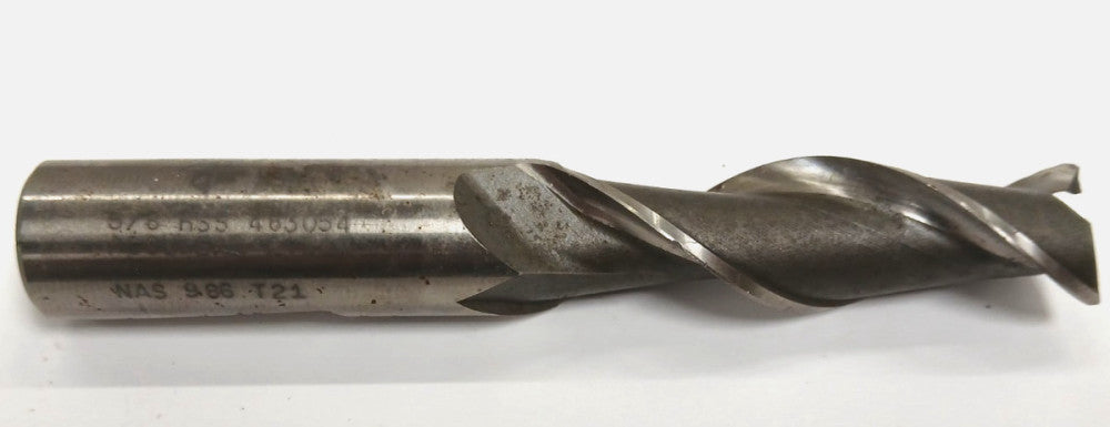 END MILL 5/8 HIGH SPEED STEEL 483054 ACCULEAD 2.513 70037 NAS 9.86 T21 2 FLUTE