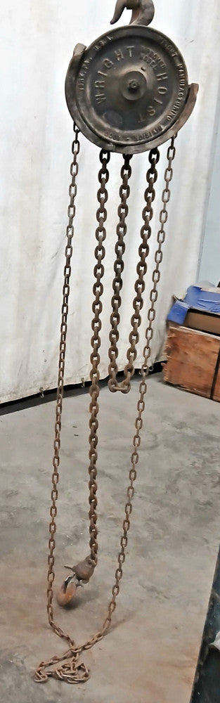 WRIGHT MFG DIVISION 1 TON IMPROVED MODEL HIGH SPEED CHAIN FALL HOIST MANUAL