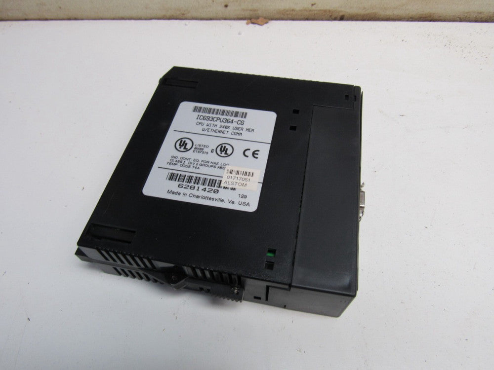 ALSTOM CPU MODULE 240K USER MEM. W/ETHERNET COMM. IC693CPU364-CG XLNT USED !!M/O