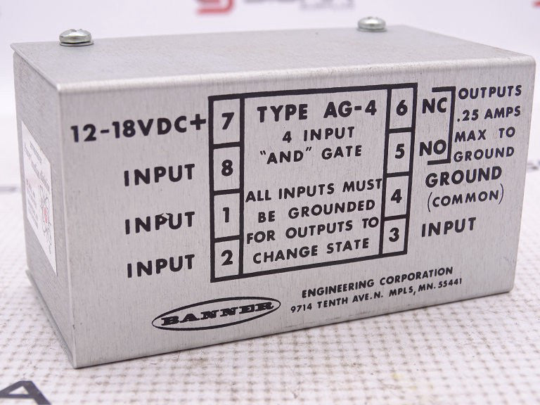 BANNER ENGINEERING AG-4 PLC MODULE