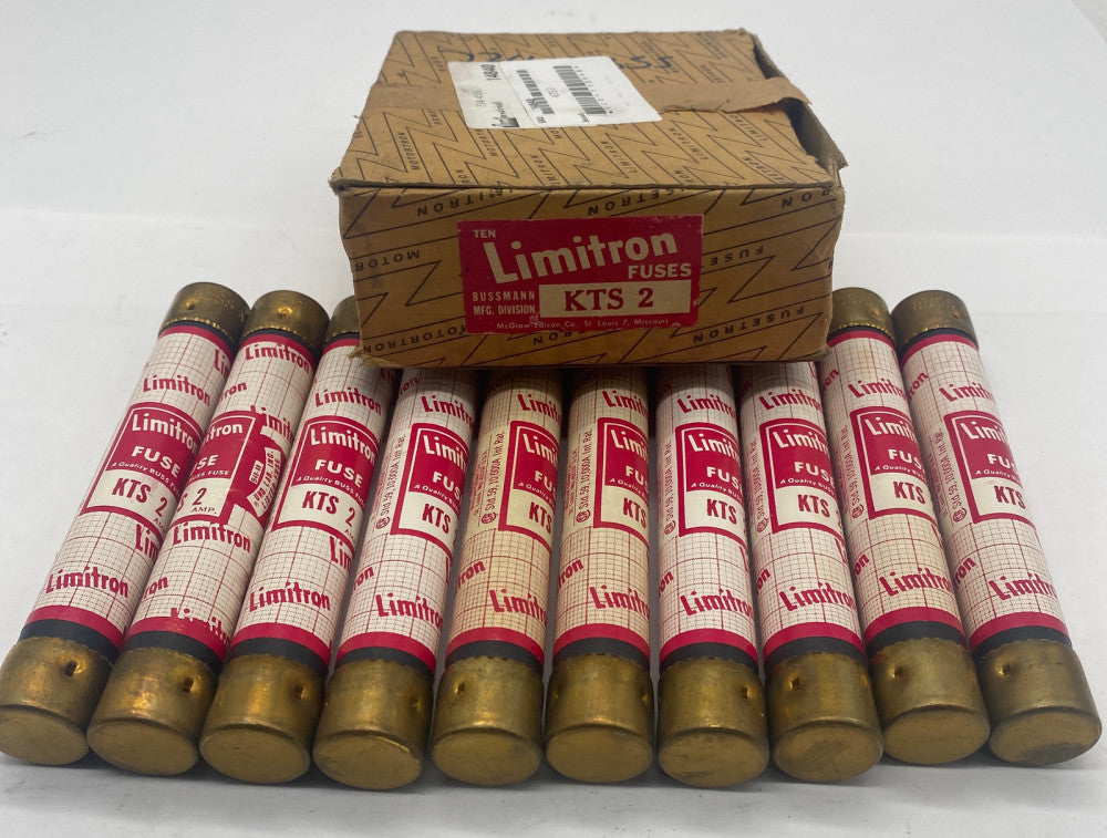 Bussmann KTS2 Limitron Current Limiting Fuses, 2Amp 600VAC, ClassK1 Lot of 10