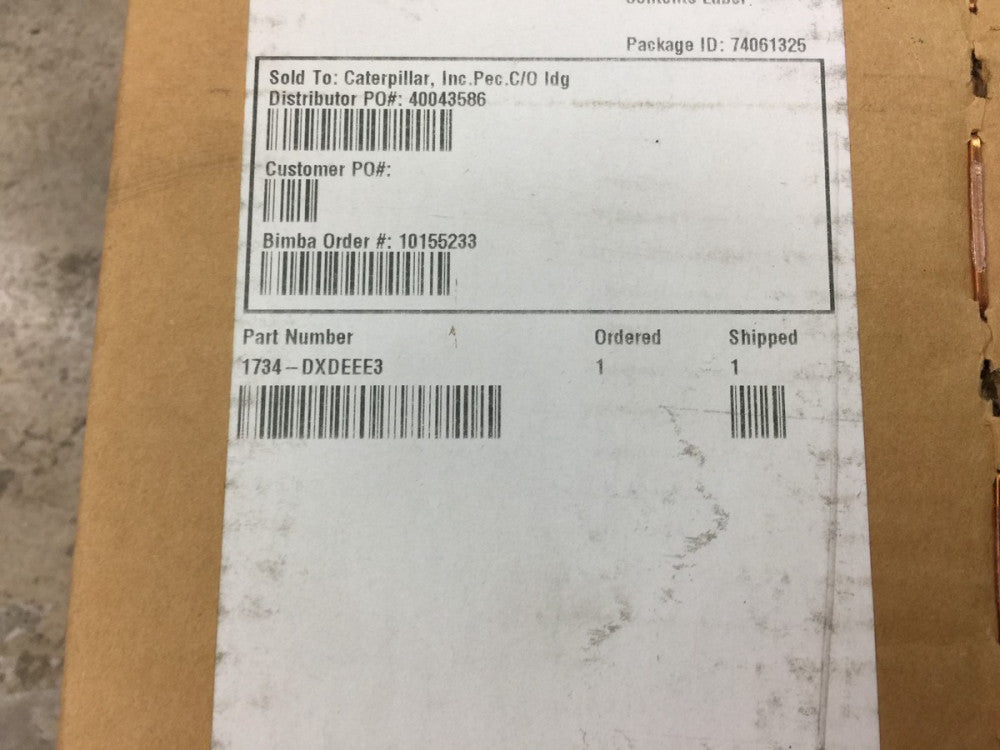 NEW IN BOX BIMBA 1-1/2"BORE 34" STROKE DOUBLE ACTING DOUBLE END ROD 1734-DXDEEE3