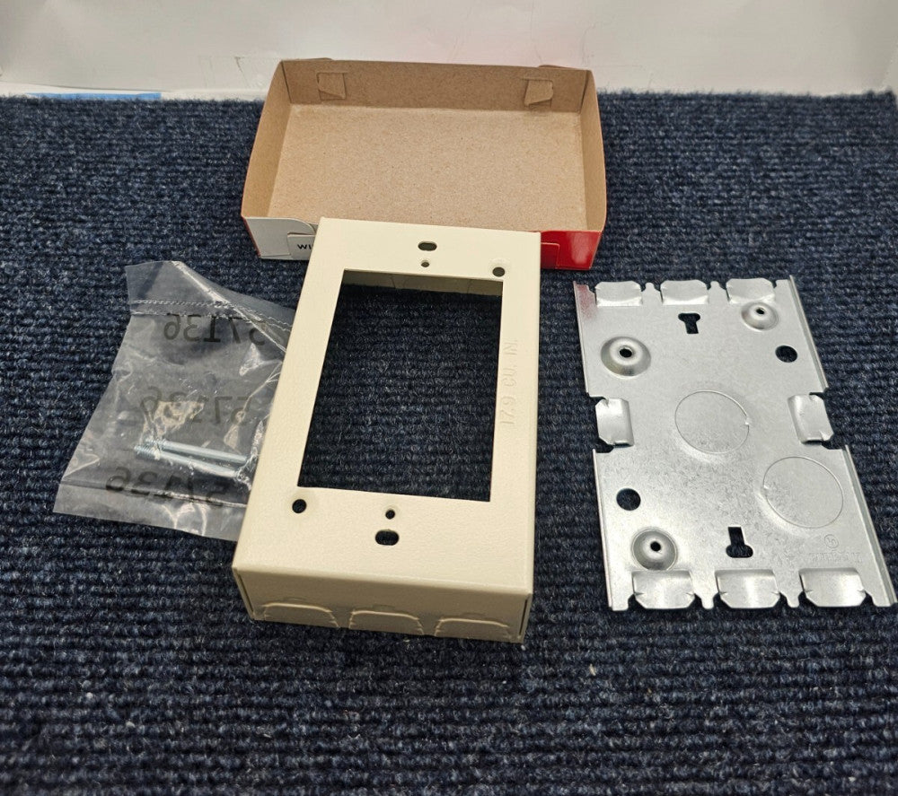 ( QTY 6 ) Legrand Wiremold V5747: Ivory 1-Gang Device Box 1-3/8", Shallow
