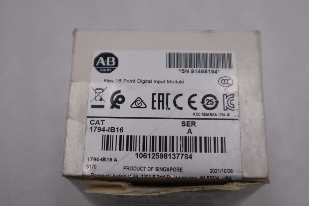 NEW Allen Bradley 1794-IB16 A Flex 16 Point Digital Input Module STOCK H323A