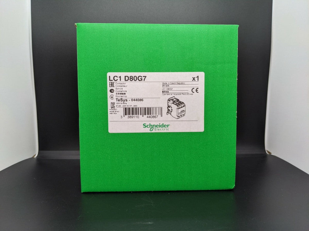 Square D LC1D80G7 80 Amp 3 Pole 120V AC Contactor