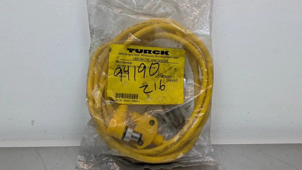 Turck VB2-WSC 4.4T-0.3/2RKG 4T-1/1/S1587 Daisy Chain Cordset U-38440 M12 Male 4-