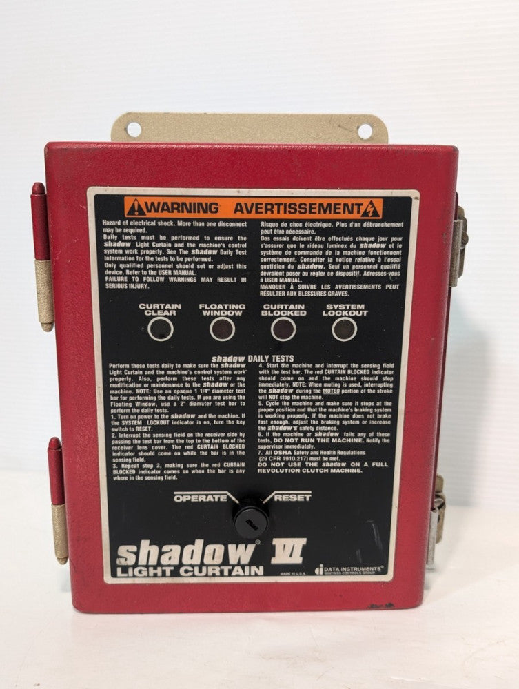 Data Instruments/Wintriss Controls 9674201 Shadow VI Light Curtain safety device