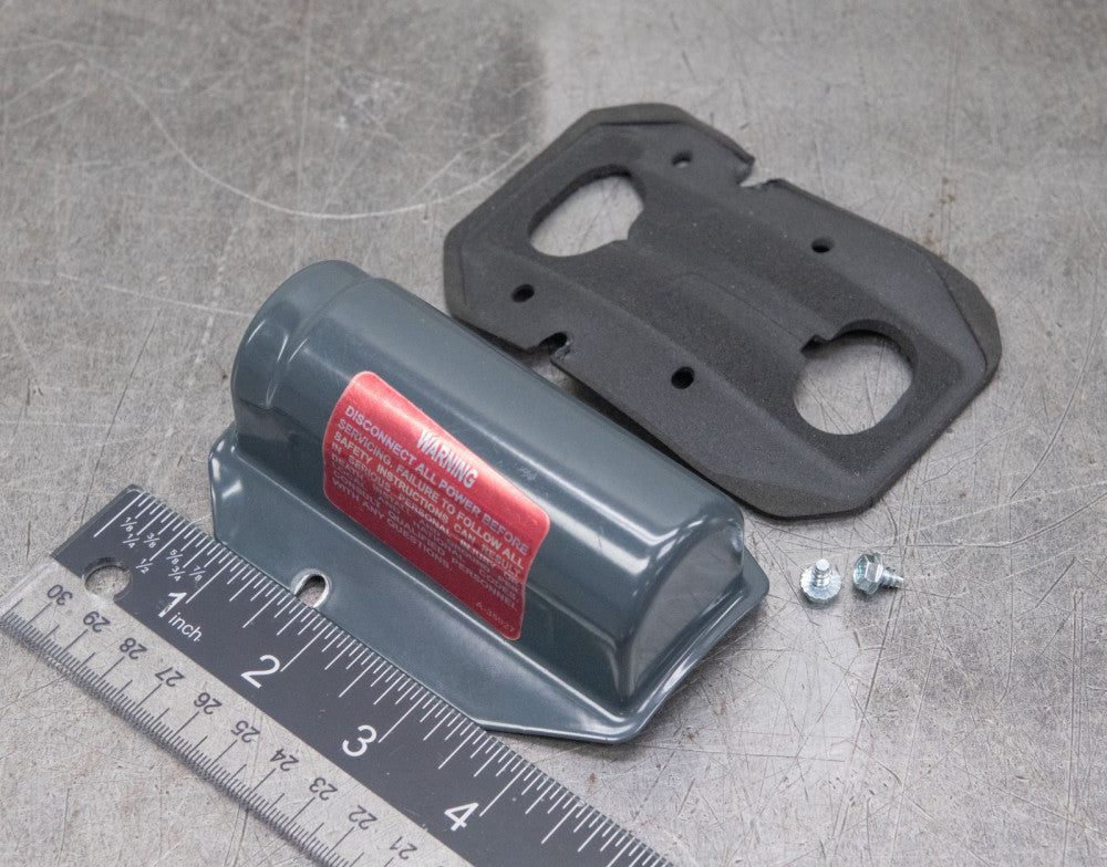 Marathon Leeson Electric Motor Start Run Capacitor Cover w/ Gasket Gray