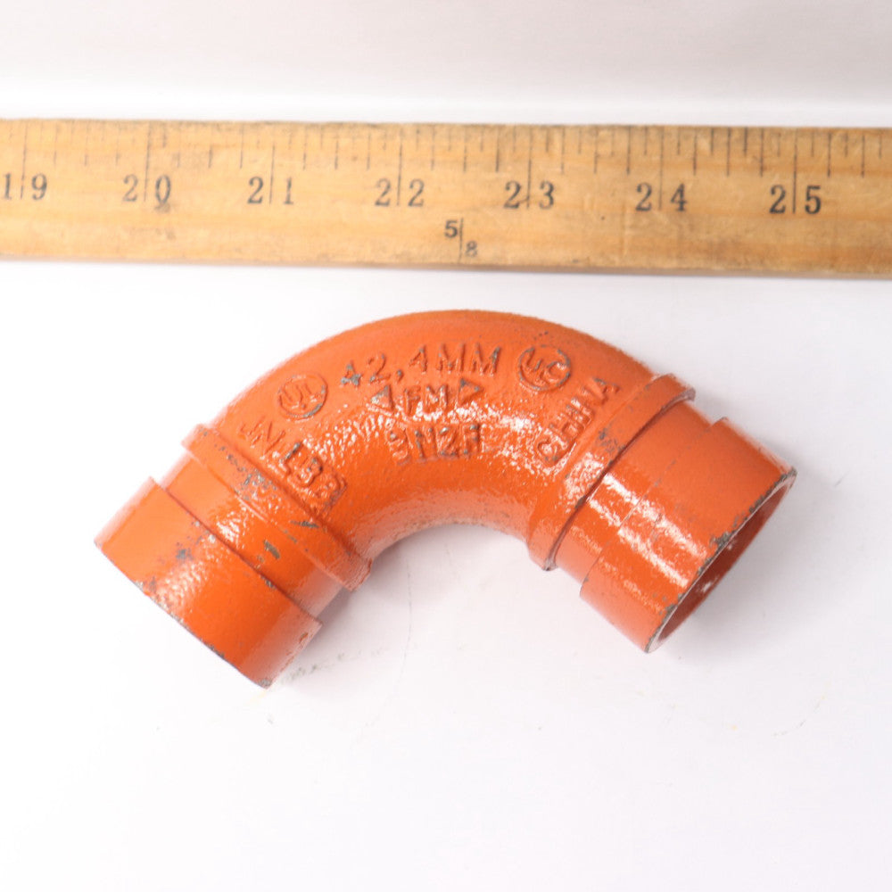 90-Degree Grooved Elbow Orange 1-1/4" 42.4MM SPF E1 