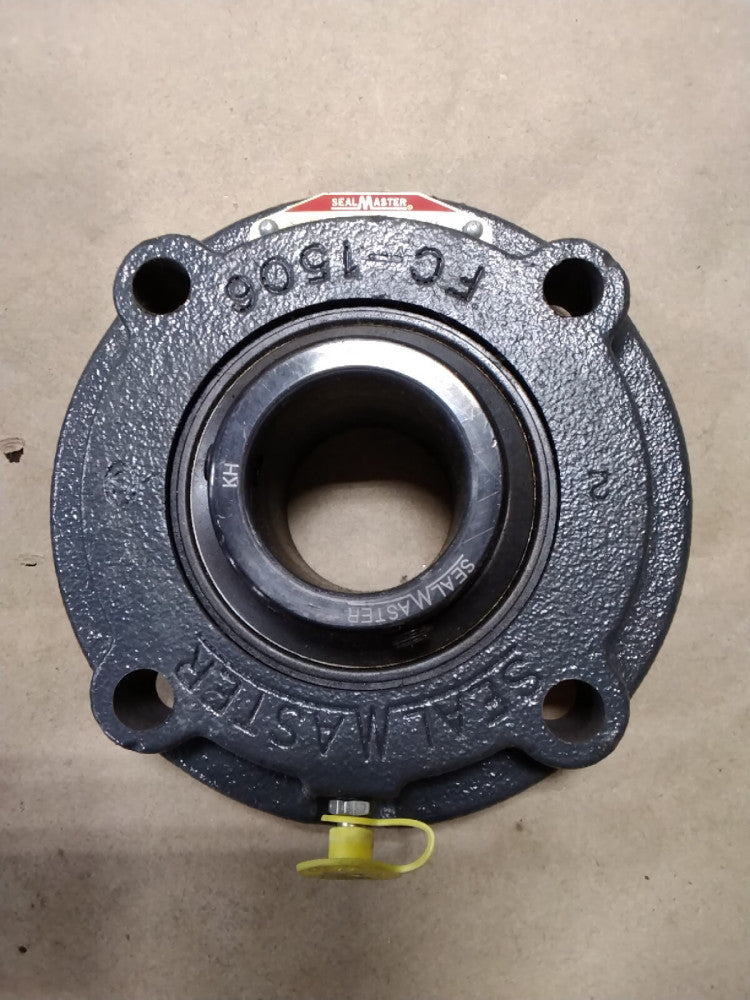 Sealmaster Flange-Mount Ball Bearing 1-1/2" Bore SFC-24 4-Bolt Piloted Mount 
