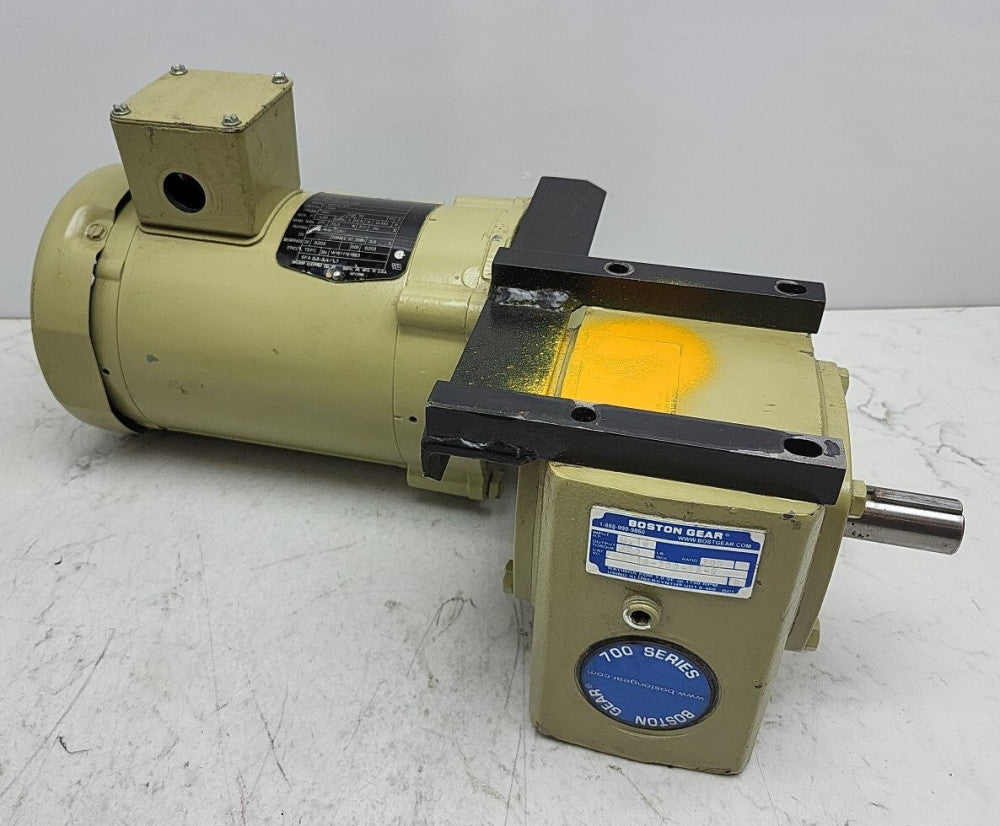 Baldor VM3542 3/4Hp Ac Motor 3Ph Boston Gear Reducer FWA718-300-B5-G 300:1 Ratio