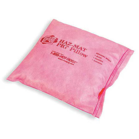 Pig Pil306 Sorbent Pillow, 2 Gal, 8 In X 8 In, Harsh Chemicals, Pink, 10 Pk