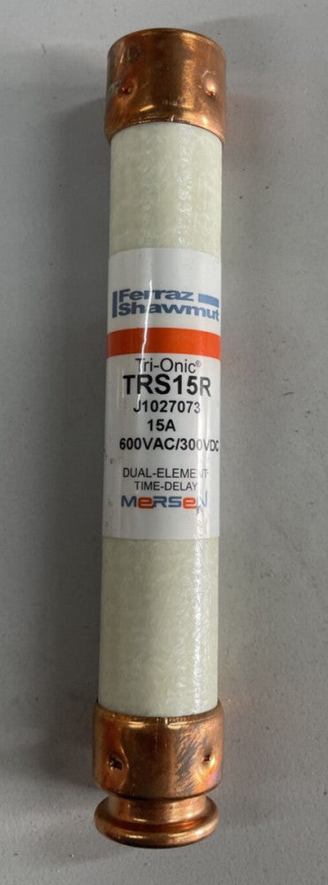 FERRAZ SHAWMUT, Fuse, Time Delay, 15A, TRS-R Series, TRS15R - NEW NO BOX