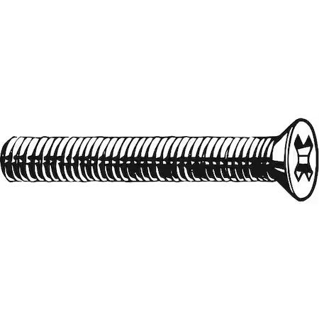 Zoro Select U51300.008.0056 #2-56 X 9/16 In Phillips Flat Machine Screw, Plain