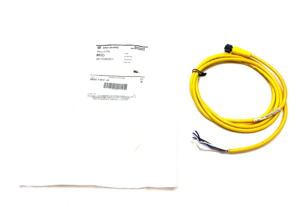 Allen Bradley 889D-F5FC-J2 Ser. B Straight DC Micro QD Cordset 5-Pin Female
