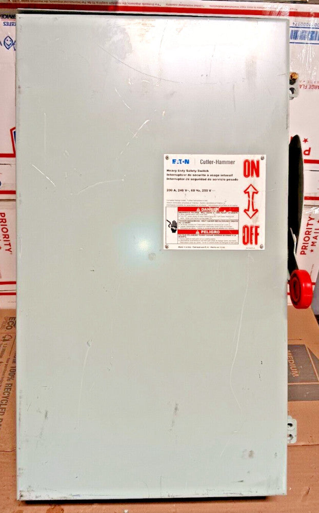 NEW Eaton DH224NRK 200 Amp Fusible Safety Disconnect Switch Nema 3r 2 Pole 240V