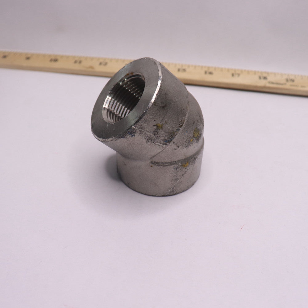 Elbow Pipe Fitting Stainless Steel 45 Degree 1"
