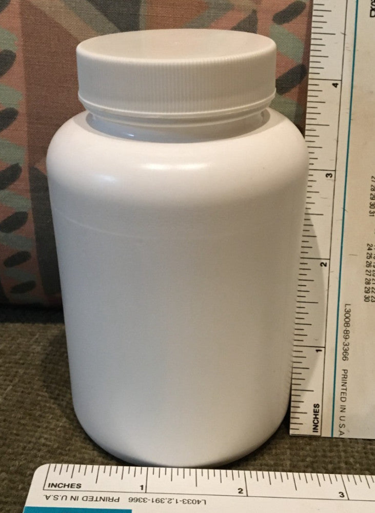 250cc Round White Packers HDPE with Lids - Eleven (11) Priced to sell ASAP!