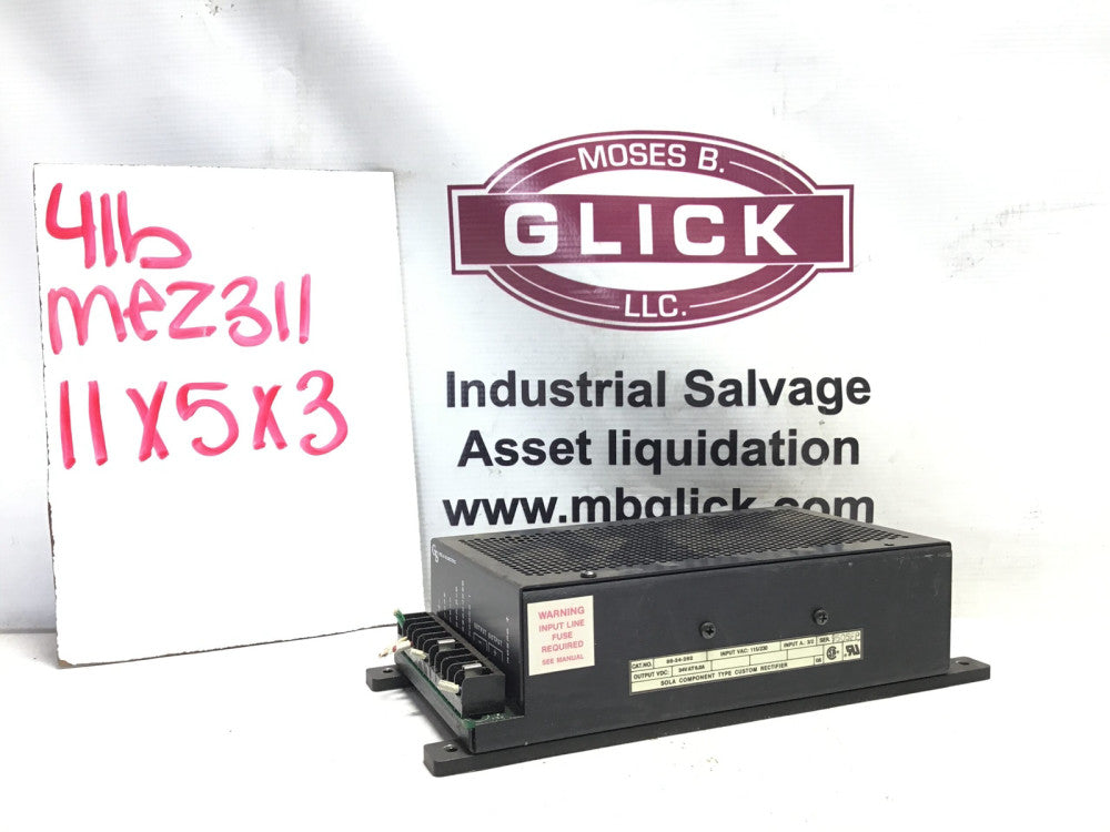 Sola 86-24-262 Power Supply 24VDC OUT 6.25AMP 115/230 VAC INPUT