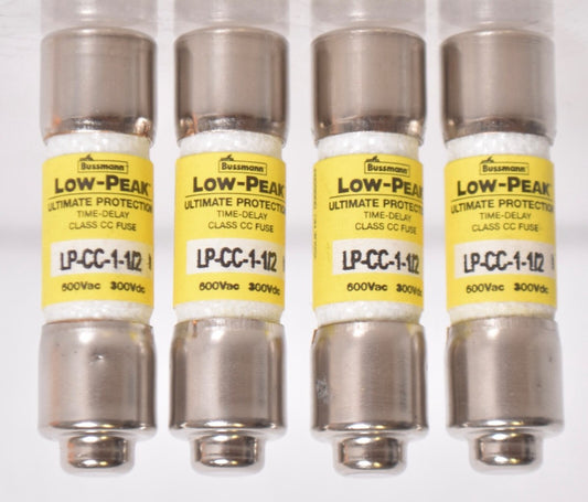 4 COUNT Buss Bussman LP-CC-1-1/2 Fuse